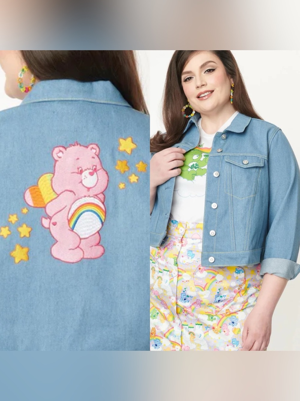 ⭐️2/$77⭐️NWOT Care Bears x Unique
Vintage 1950s Wish With Your Heart Jean Jacket